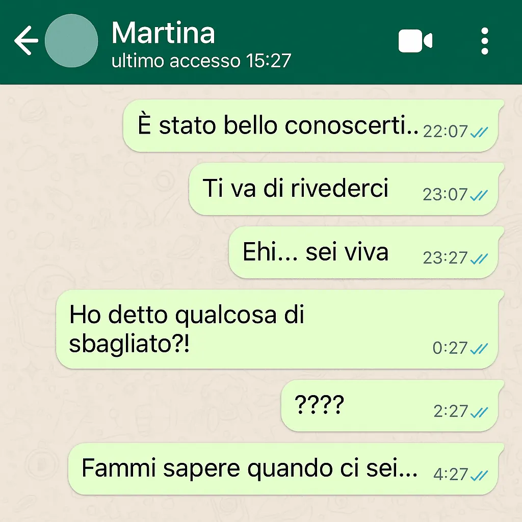 Conversazione WhatsApp senza risposta
